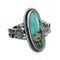 Native American Turquoise Sterling Silver Ring Size 6-1/2 AX126993
