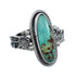 Native American Turquoise Sterling Silver Ring Size 6-1/2 AX126993