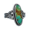 Native American Turquoise Sterling Silver Ring Size 5-1/2 AX126994