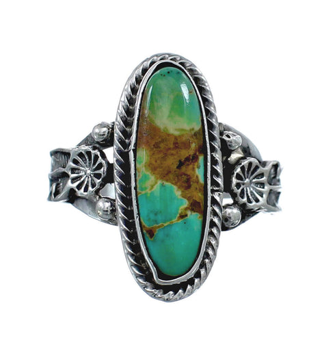 Native American Turquoise Sterling Silver Ring Size 5-1/2 AX126994