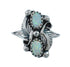 Sterling Silver Leaf Navajo Opal Ring Size 6-1/2 AX126966