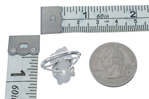 Sterling Silver Leaf Navajo Opal Ring Size 9 JX127066