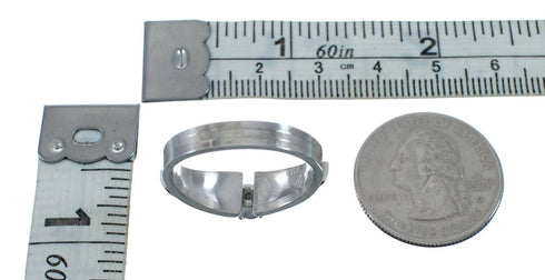 Authentic Sterling Silver Multicolor Inlay CZ Zuni Ring Size 10 AX126957