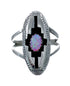Navajo Sterling Silver Pink Opal Ring Size 6-3/4 AX126962
