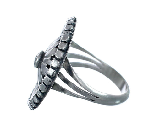 Native American Navajo Authentic Sterling Silver Ring Size 8 AX126203