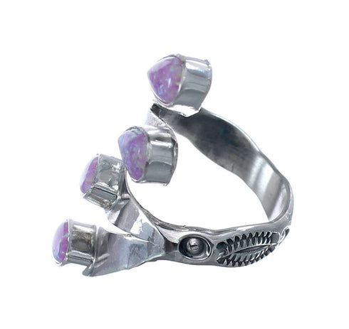 Pink Opal Sterling Silver Navajo Adjustable Ring Size 6, 7, 8 AX126230