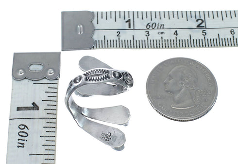 Pink Opal Sterling Silver Navajo Adjustable Ring Size 6, 7, 8 AX126230