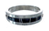 Jet Navajo Genuine Sterling Silver Ring Size 12-1/2 AX126222