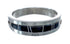 Jet Navajo Genuine Sterling Silver Ring Size 12 AX126221