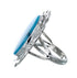 Native American Sterling Silver Turquoise Hand Crafted Ring Size 8-3/4 AX126247