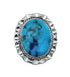 Native American Sterling Silver Turquoise Hand Crafted Ring Size 6-1/2 AX126251