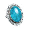 Native American Sterling Silver Turquoise Hand Crafted Ring Size 6 AX126252