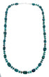 Native American Turquoise Bead And Sterling Silver Necklace JX126236