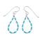 Turquoise Liquid Sterling Silver Hook Dangle Earrings JX126260