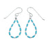 Turquoise Liquid Sterling Silver Hook Dangle Earrings JX126260