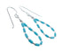 Turquoise Liquid Sterling Silver Hook Dangle Earrings JX126260