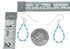 Turquoise Liquid Sterling Silver Hook Dangle Earrings JX126260