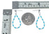 Turquoise Liquid Sterling Silver Post Dangle Earrings JX126261