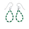Malachite Liquid Sterling Silver Hook Dangle Earrings JX126263