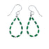 Malachite Liquid Sterling Silver Hook Dangle Earrings JX126263