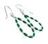 Malachite Liquid Sterling Silver Hook Dangle Earrings JX126263