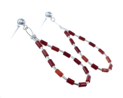 Man Made Oyster Shell Liquid Sterling Silver Post Dangle Earrings JX126772