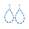 Man Made Denim Lapis Liquid Sterling Silver Post Dangle Earrings JX126771