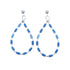 Man Made Denim Lapis Liquid Sterling Silver Post Dangle Earrings JX126771