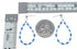 Man Made Denim Lapis Liquid Sterling Silver Post Dangle Earrings JX126771