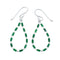 Man Made Malachite Liquid Sterling Silver Hook Dangle Earrings JX126767