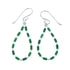 Man Made Malachite Liquid Sterling Silver Hook Dangle Earrings JX126767