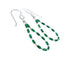 Man Made Malachite Liquid Sterling Silver Hook Dangle Earrings JX126767