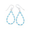 Man Made Turquoise Liquid Sterling Silver Hook Dangle Earrings JX126768
