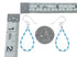 Man Made Turquoise Liquid Sterling Silver Hook Dangle Earrings JX126768