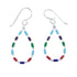 Sterling Silver Multicolor Bead Hook Dangle Earrings JX126781