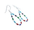 Sterling Silver Multicolor Bead Hook Dangle Earrings JX126781