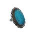 Native American Sterling Silver And Turquoise Ring Size 8 AX127079