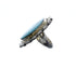 Native American Sterling Silver And Turquoise Ring Size 8 AX127079