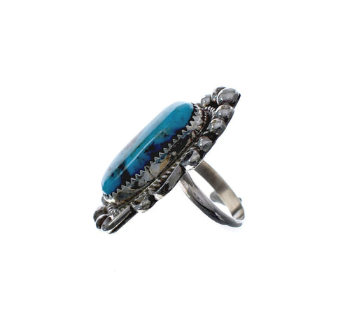 Native American Turquoise Sterling Silver Ring Size 8-1/2 AX127075