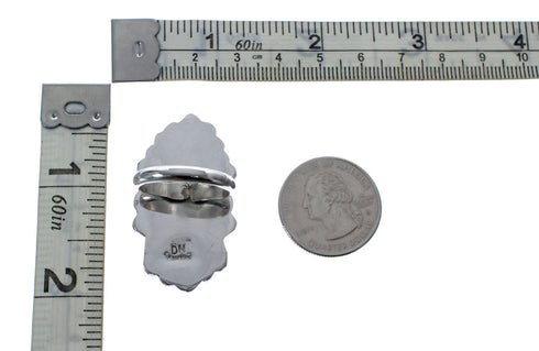 Native American Turquoise Sterling Silver Ring Size 8-1/2 AX127075