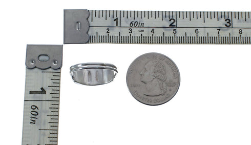 Blue Opal Authentic Sterling Silver Zuni Ring Size 6-1/4 AX127157