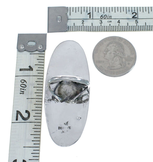 Native American Man Made Turquoise Sterling Silver Ring Size 8 JX127224