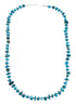 Native American Turquoise Sterling Silver Bead Necklace JX127122