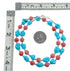 Sleeping Beauty Turquoise Coral Sterling Silver Native American Bead Necklace JX127136