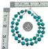 Native American Turquoise Sterling Silver Bead Necklace JX127120