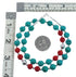 Turquoise Coral Sterling Silver Native American Bead Necklace JX127126