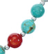 Turquoise Coral Sterling Silver Native American Bead Necklace JX127138