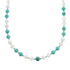 Turquoise Mother of Pearl Sterling Silver Native American Bead Necklace JX127152