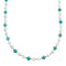 Turquoise Mother of Pearl Sterling Silver Native American Bead Necklace JX127148