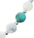 Turquoise Mother of Pearl Sterling Silver Native American Bead Necklace JX127148